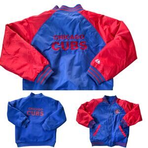Youth Majestic Chicago Cubs Baseball Jacket Reversible Size 10-12